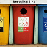 Colorful Recycling  Bins